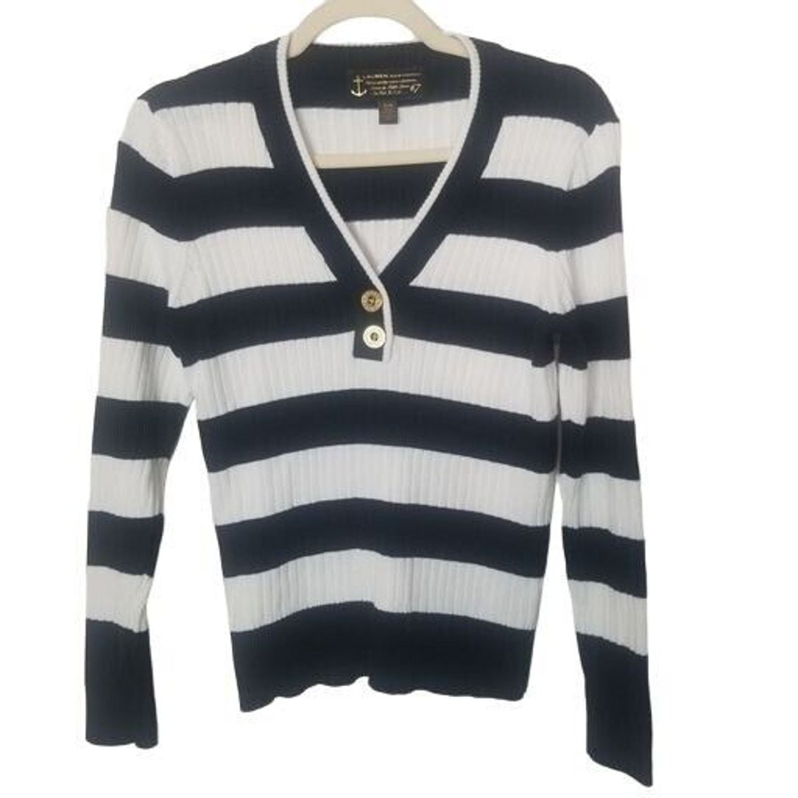 Ralph Lauren Lauren Jeans Co. Ralph Lauren Womens Striped Sweater Size PM Size M / US 6-8 / IT 42-44 - 1 Thumbnail