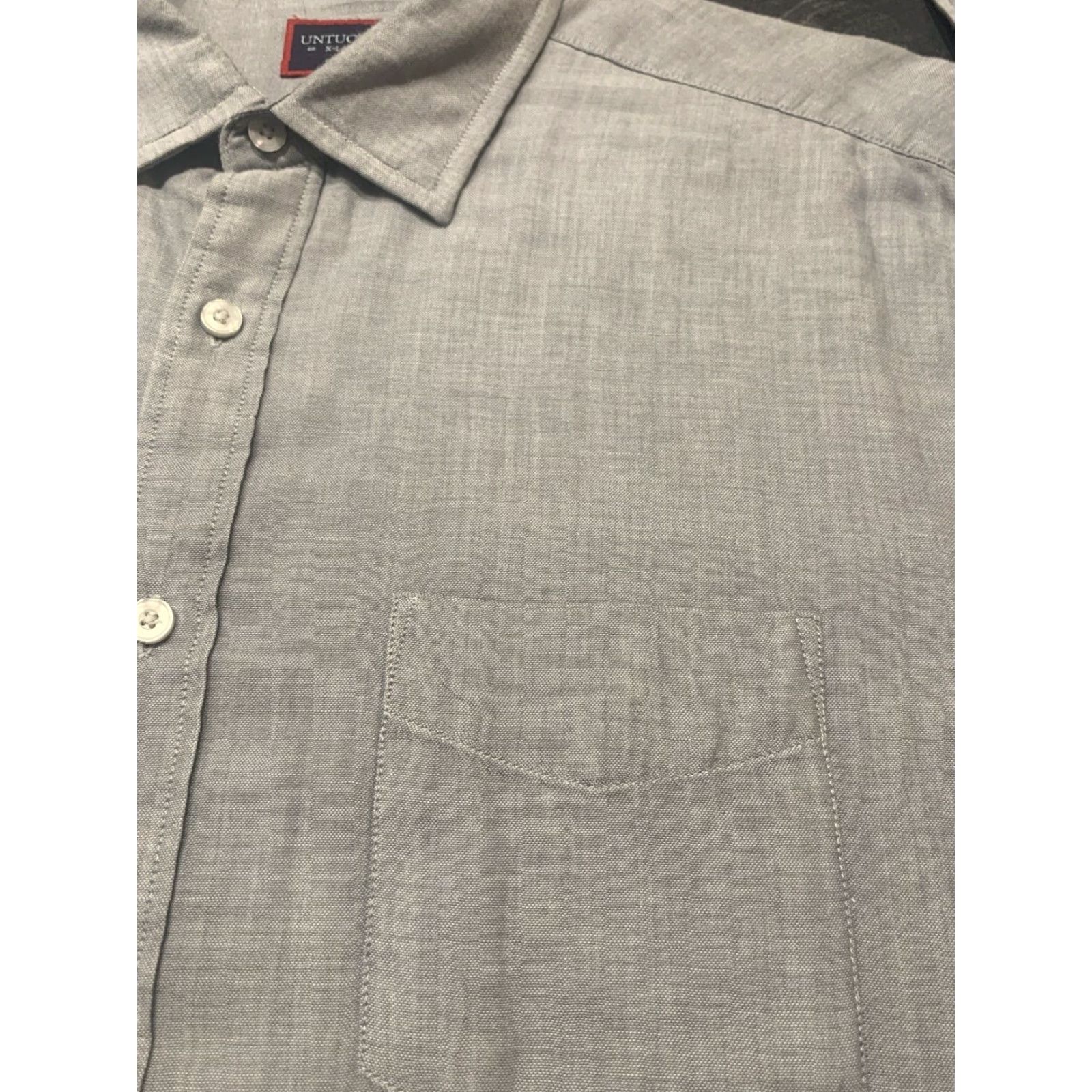 UNTUCKit VINTAGE UNTUCKit Men's Long Sleeve Plaid Button-Up Shirt XL Gray Lined Warm Shirt Size US XL / EU 56 / 4 - 4 Thumbnail