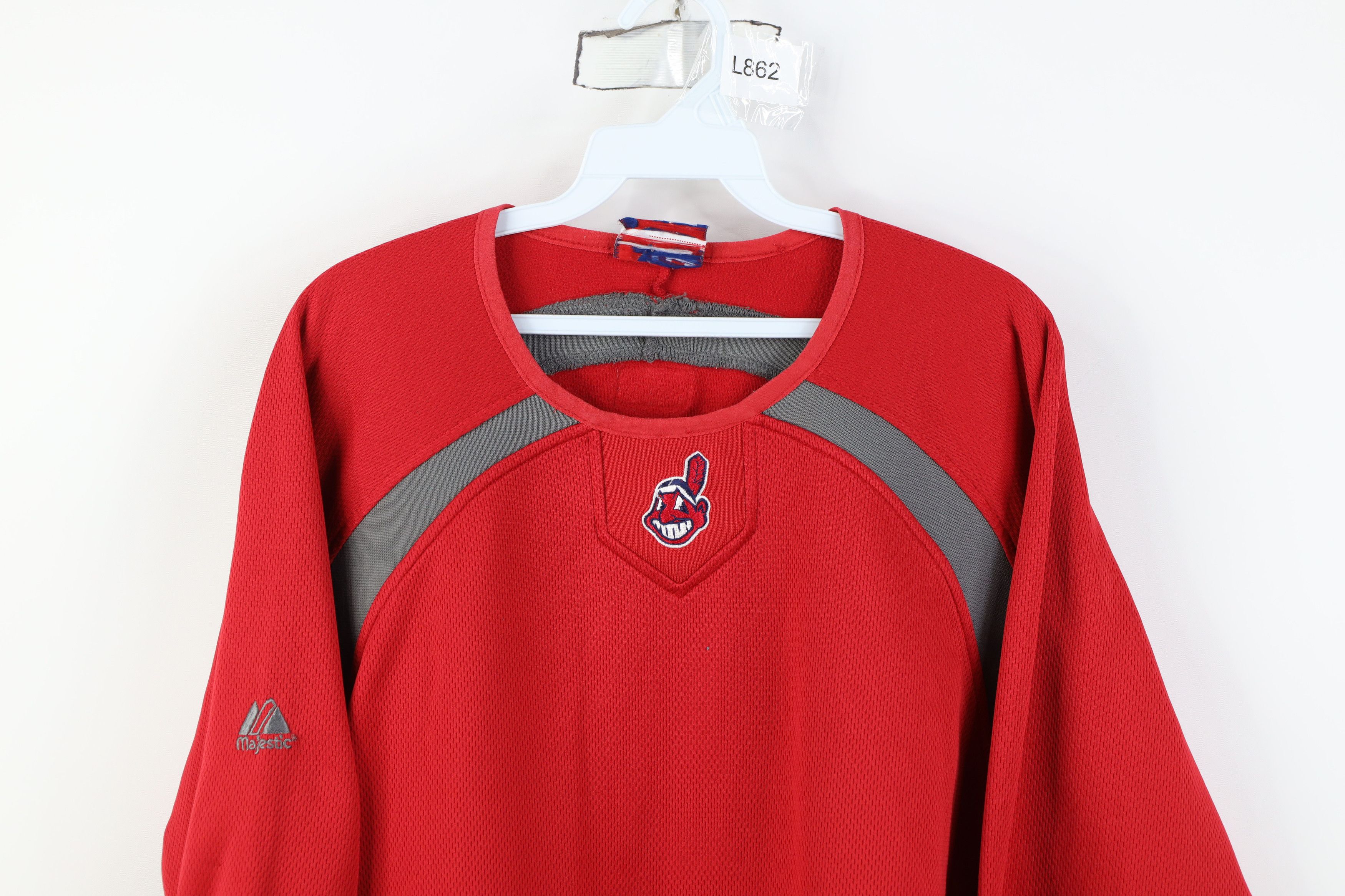 Majestic Vintage Majestic Therma Base Indians Thermal Sweatshirt Size US L / EU 52-54 / 3 - 2 Thumbnail
