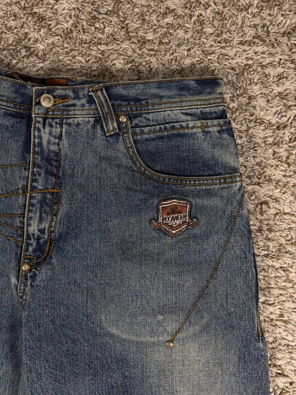 Rocawear Rocawear Y2K Baggy Jeans Hip Hop Panel Seam Patched Faded Size US 36 / EU 52 - 7 Thumbnail