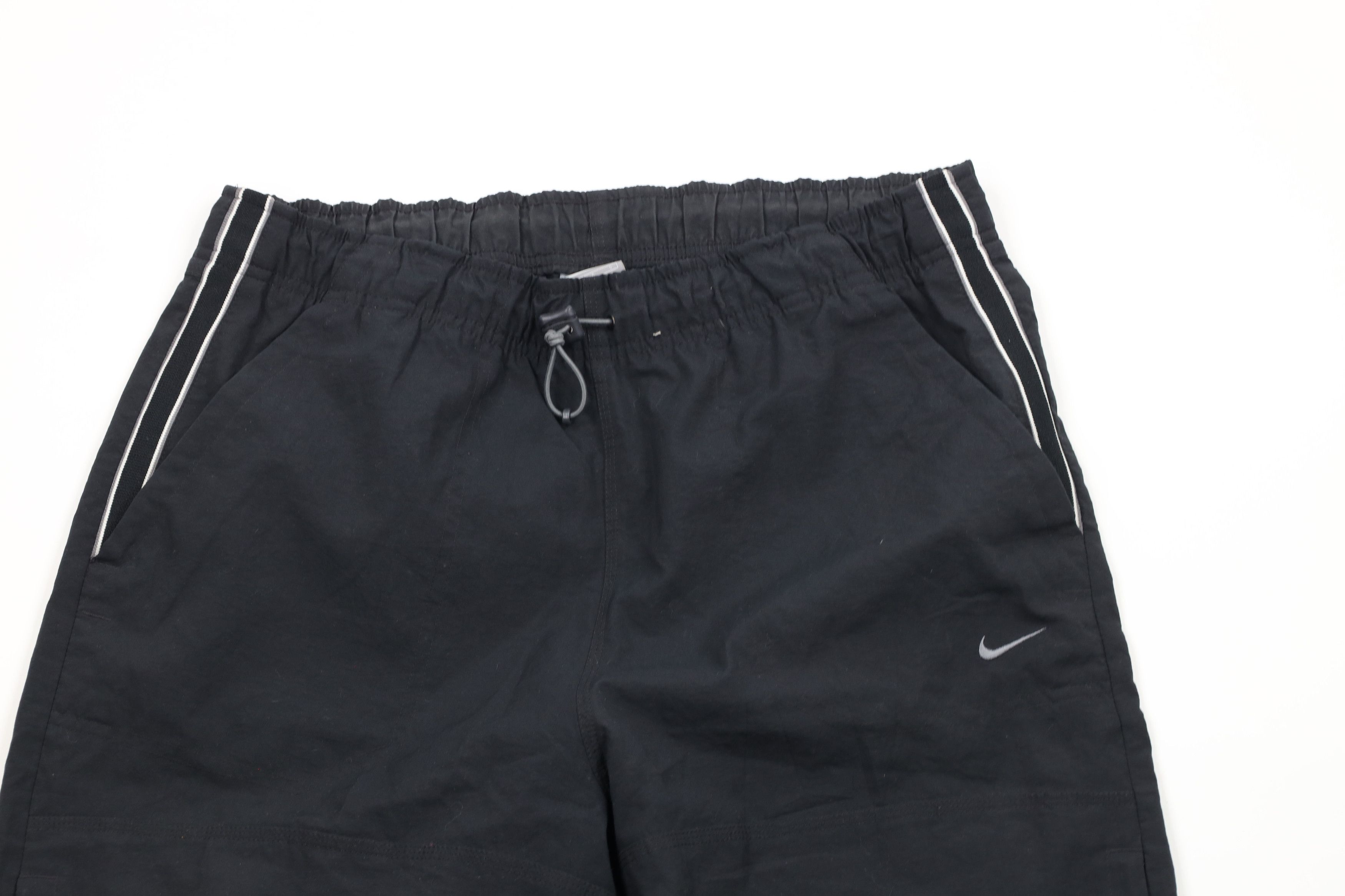 Nike × Vintage Vintage Nike Travis Scott Mini Swoosh Wide Leg Pants Black Size US 36 / EU 52 - 2 Thumbnail