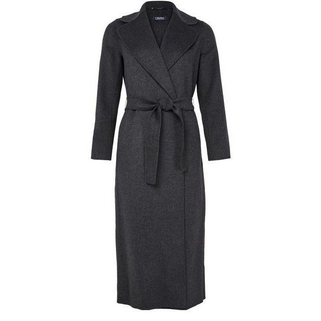 Max Mara MAX MARA Poldo Belted Gray Wool Long Coat New & Authentic (W Size S / US 4 / IT 40 - 1 Thumbnail