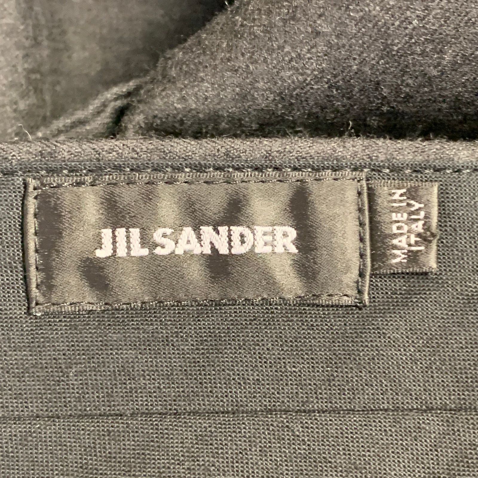 Jil Sander JIL SANDER Grey Charcoal Twill Wool Tapered Dress Pants Size US 30 / EU 46 - 3 Thumbnail