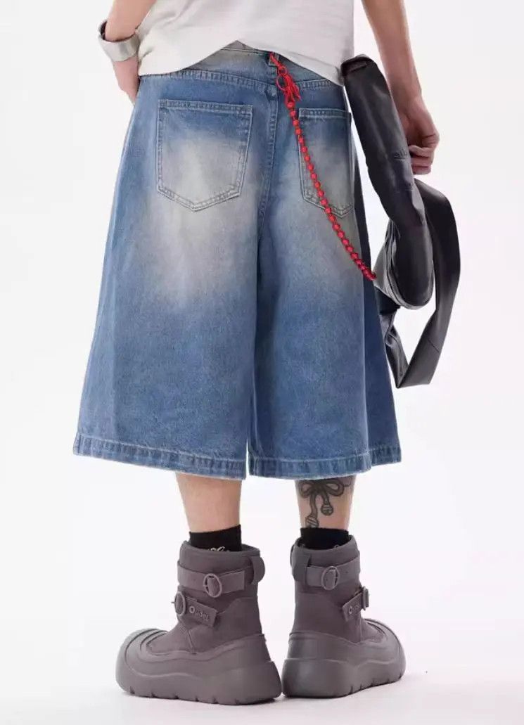 Designer × Japanese Brand Classic Hip Hop Vintage Blue Denim Shorts Size US 30 / EU 46 - 3 Thumbnail