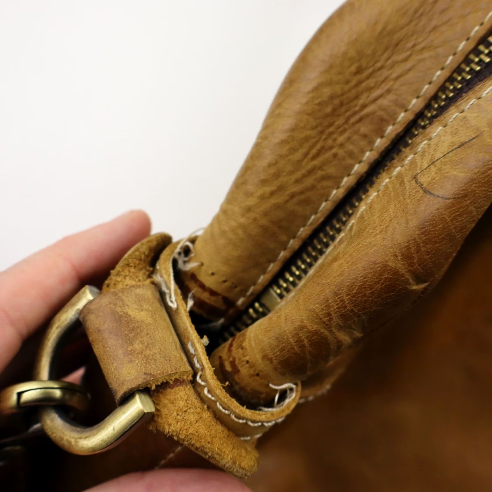 Vintage VINTAGE Leather Messenger Bag Briefcase Satchel Laptop Shoulder ...