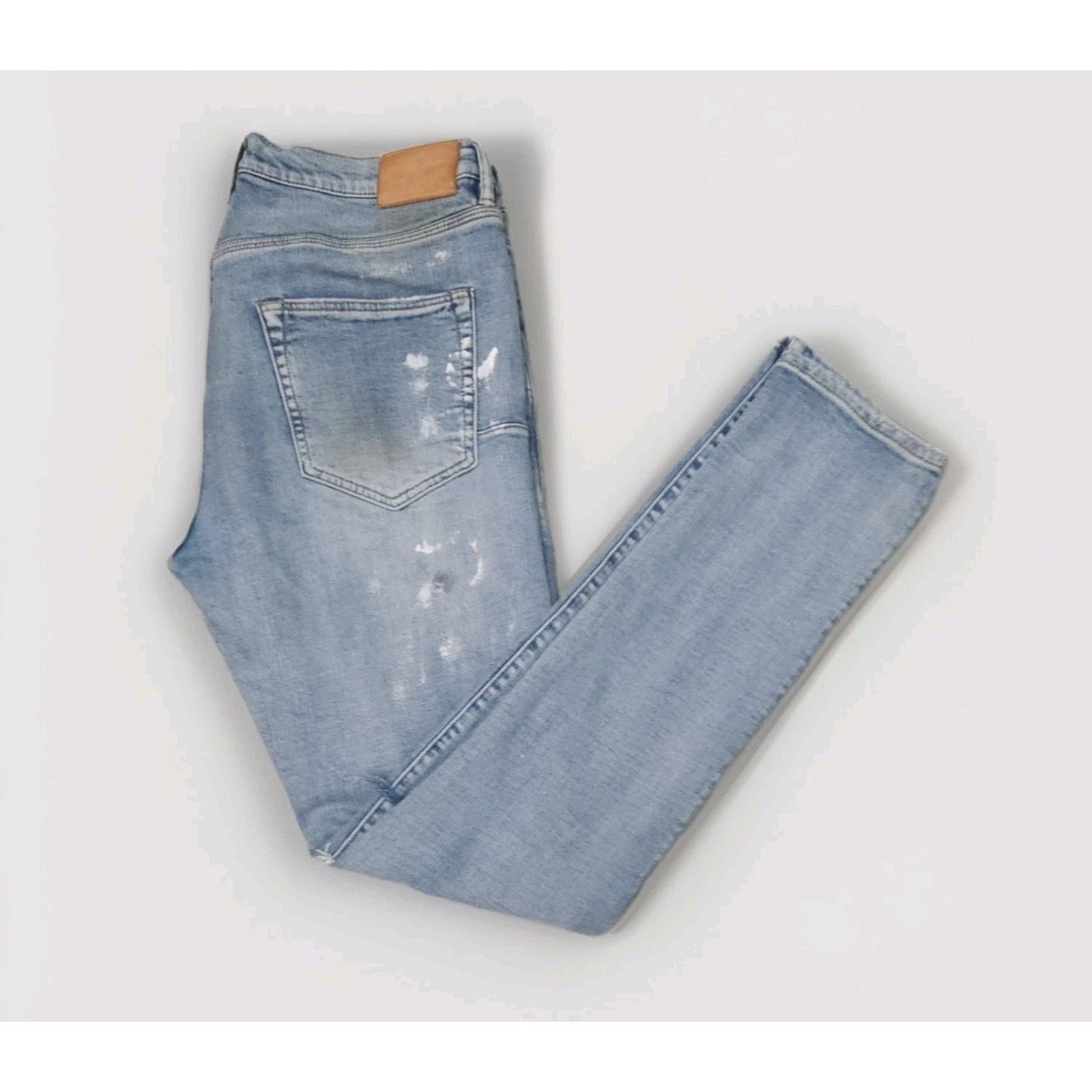 Purple Purple Brand P001 Slim Paint Splatter Denim Distressed 36 Size US 36 / EU 52 - 6 Thumbnail
