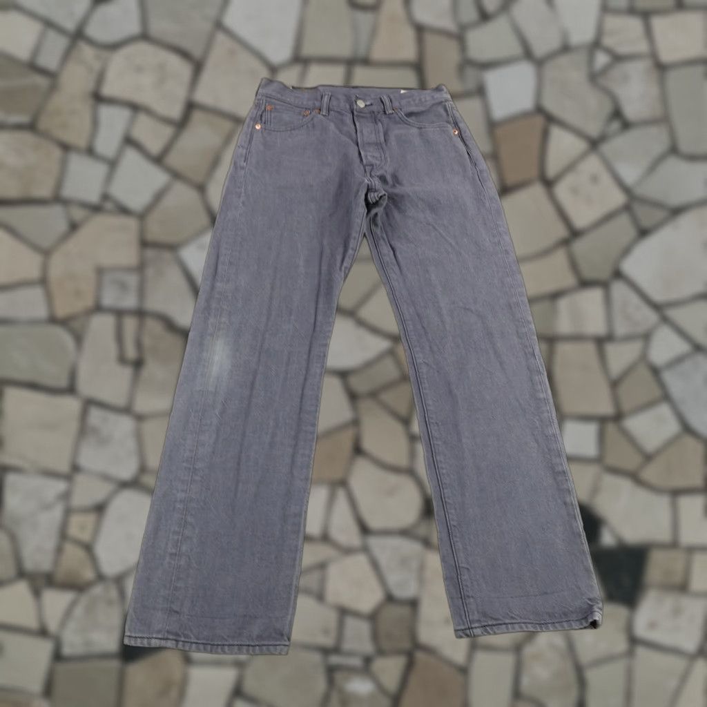 Levi's Levi's 501 Jeans Mens 30x30 Gray Straight Leg Cotton Button Fly White Oak Cone Denim Size US 30 / EU 46 - 1 Thumbnail