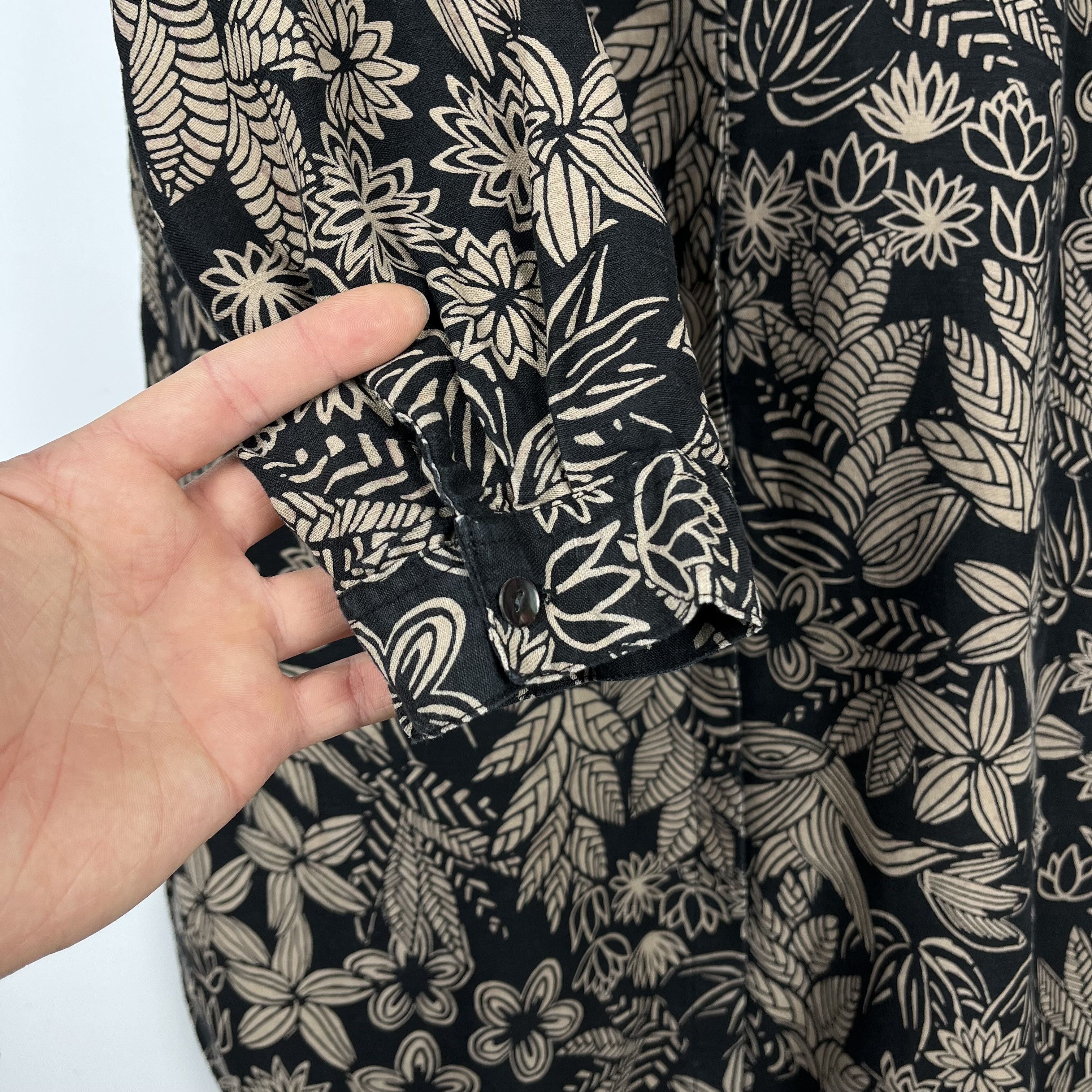 Gudrun Sjoden Ladies Gudrun Sjoden Floral Lilen Midi Tunic Dress Size L / US 10 / IT 46 - 12 Thumbnail