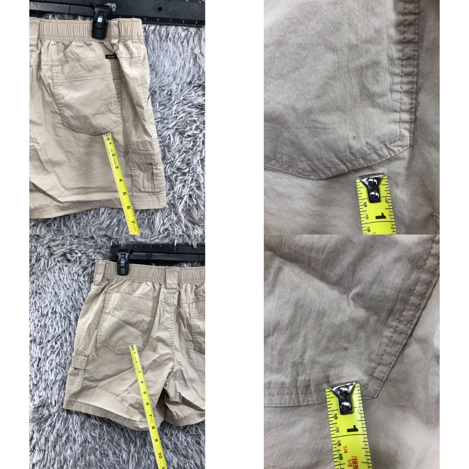 Vintage CQR Cargo Shorts Men Adult L Regular Beige Cotton Blend 5-Pocket Mid Rise 7in Inseam Jeans? Size US 33 - 8 Thumbnail
