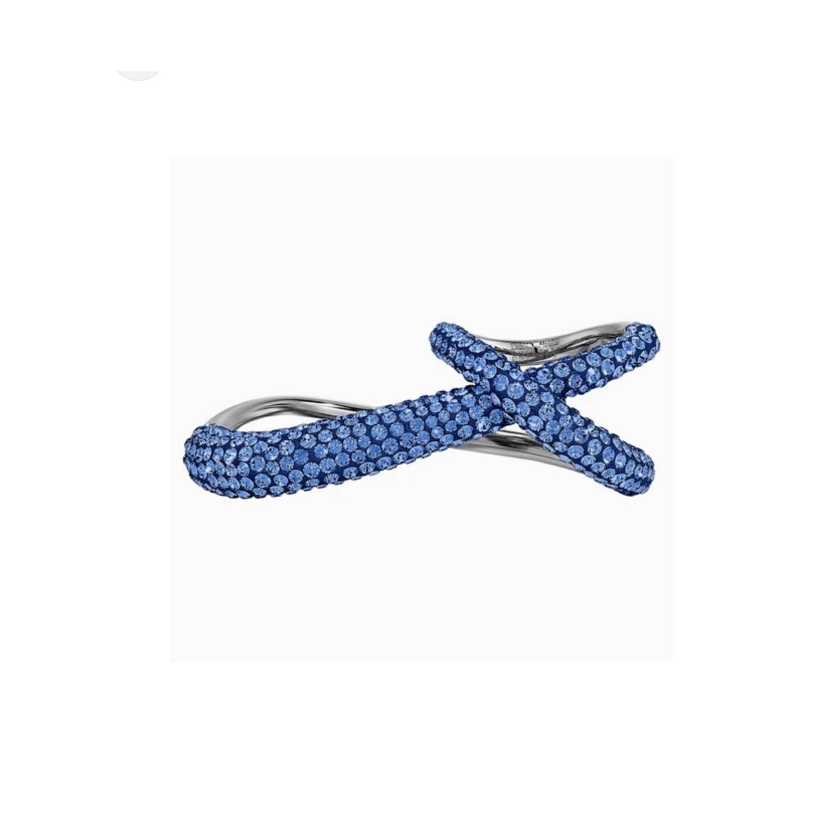 Swarovski Swarovski Tigris double ring Blue, Ruthenium plated Size 58 Size ONE SIZE - 3 Thumbnail
