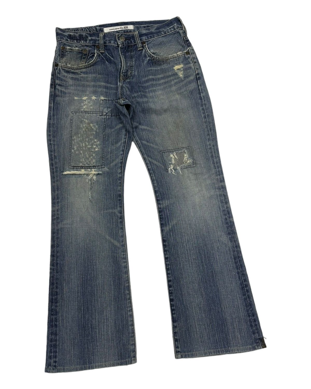 If Six Was Nine VINTAGE EDWIN XU FLARE JEANS EXCLUSIVE MODEL DENIM JEANS Size 29" - 3 Thumbnail