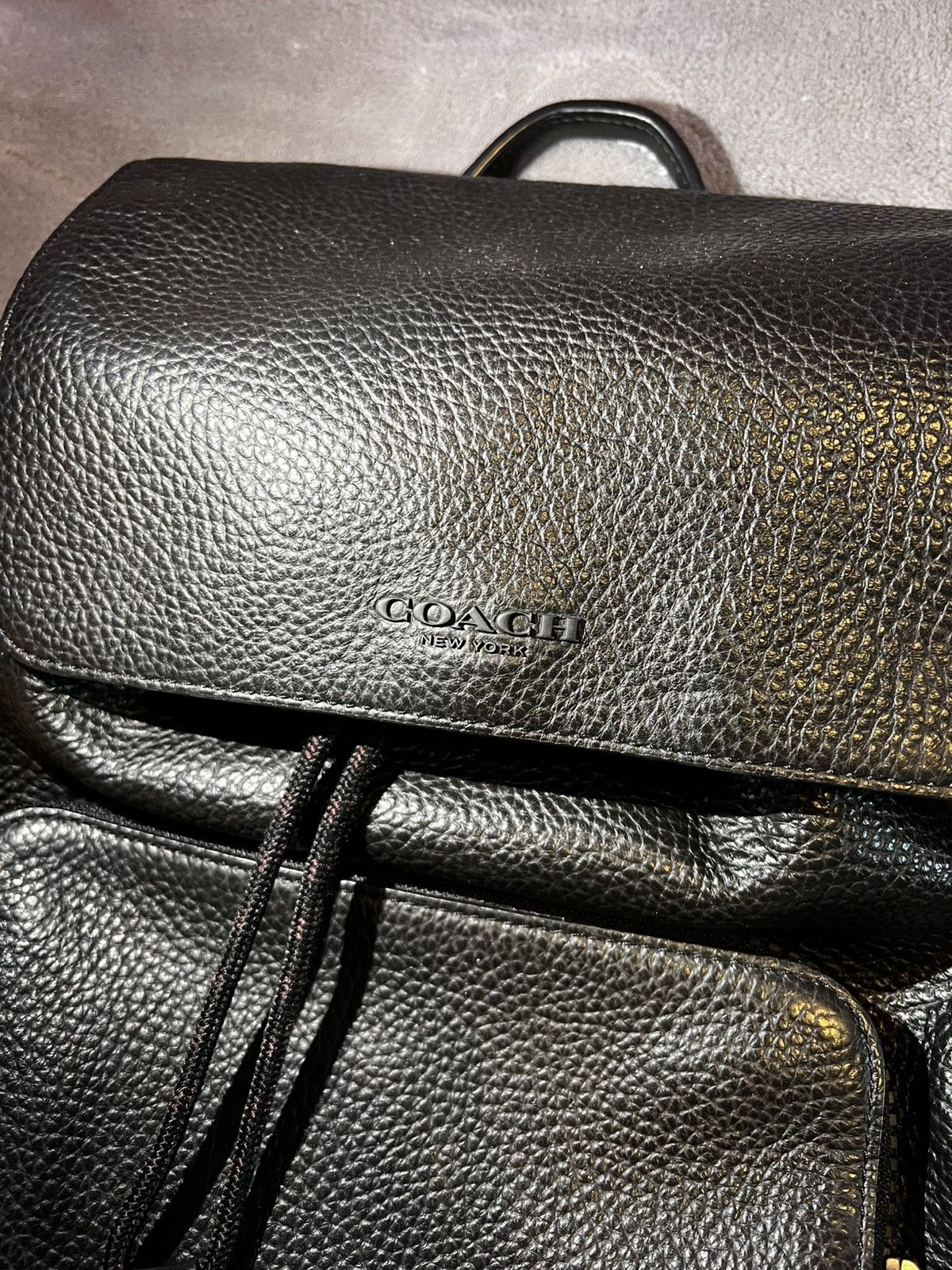 Coach Coach Backpack - Black Genuine Leather Size ONE SIZE - 2 Thumbnail