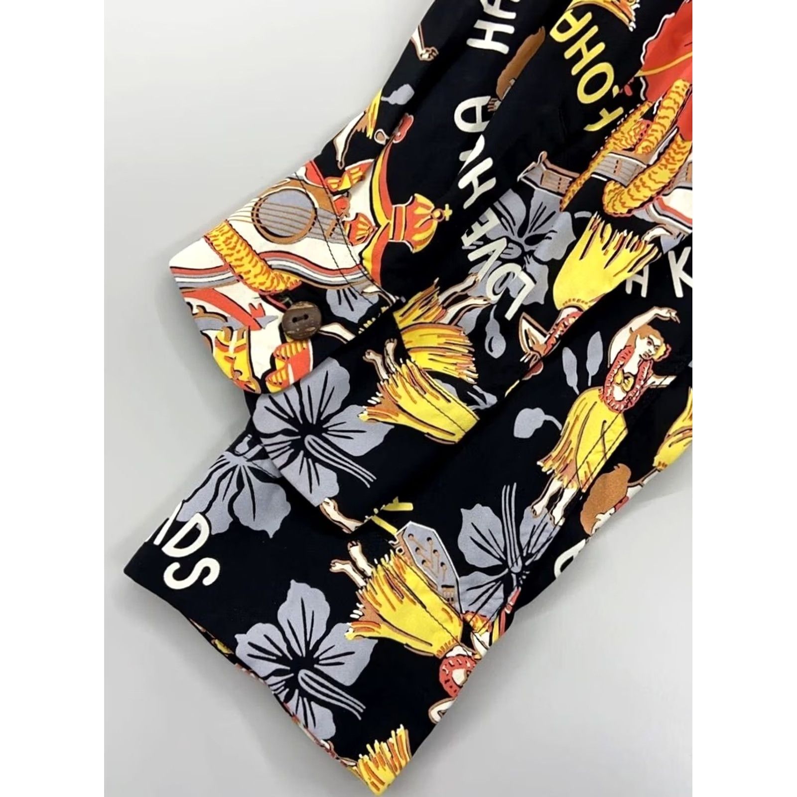 Sun Surf SUN SURF Shirt Long-Sleeve Aloha L Black Hibiscus Casual USED Mens Shirt Size US L / EU 52-54 / 3 - 6 Thumbnail