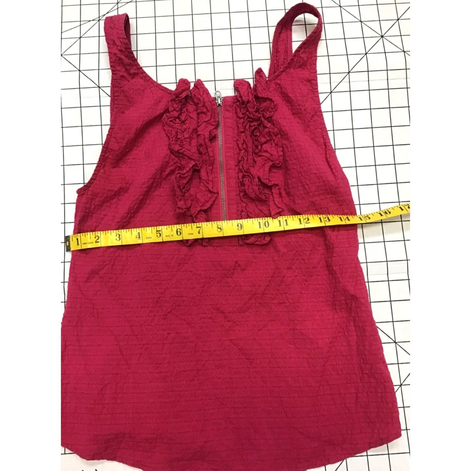 Juicy Couture VINTAGE Juicy Couture Tank Women’s 0 Hot Pink Cotton & Silk Ruffle Front Zipper Size XS / US 0-2 / IT 36-38 - 6 Thumbnail