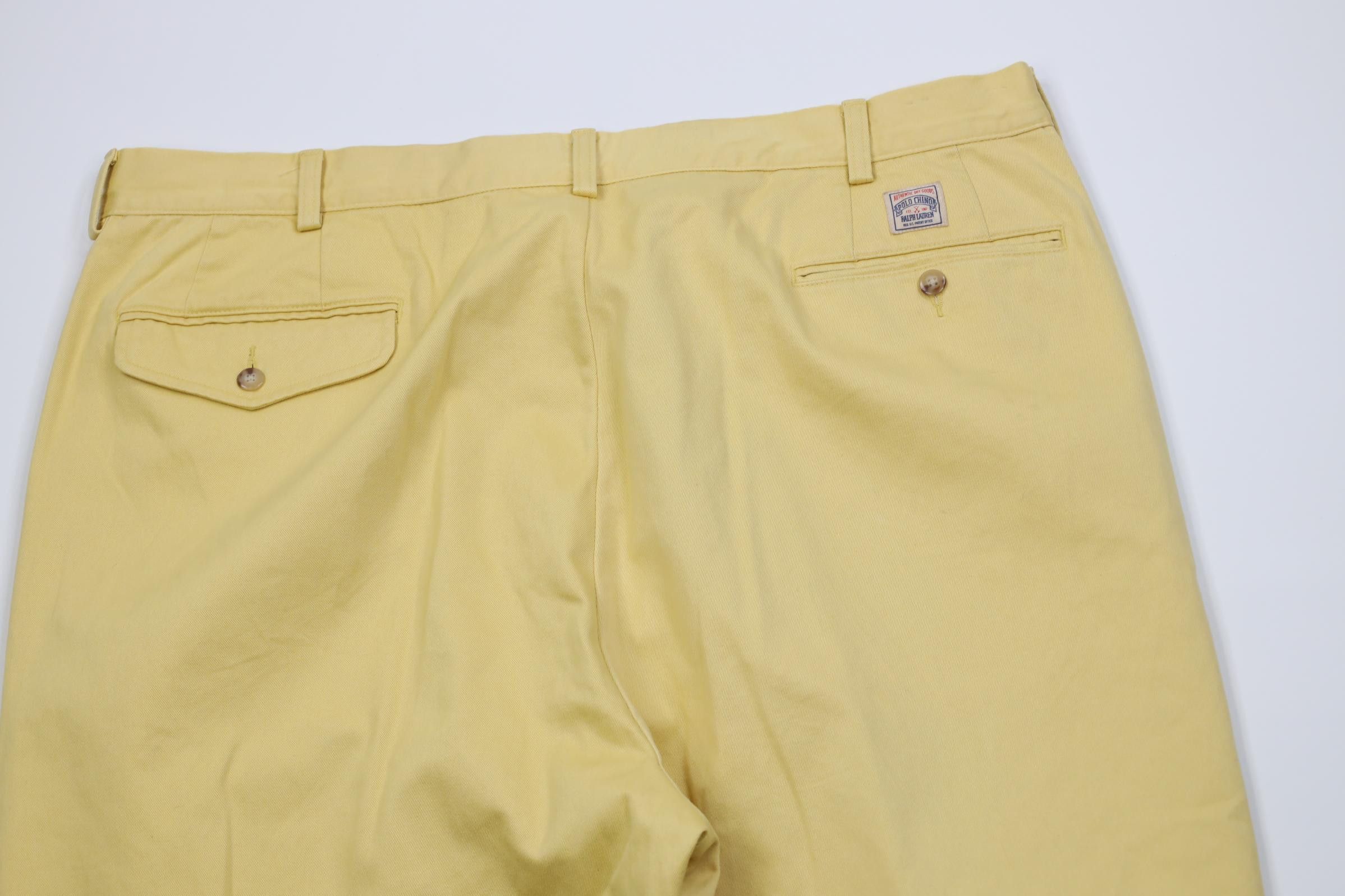 Polo Ralph Lauren Vintage Y2K Ralph Lauren Cotton Wide Leg Chino Pants Yellow Size US 42 / EU 58 - 10 Thumbnail