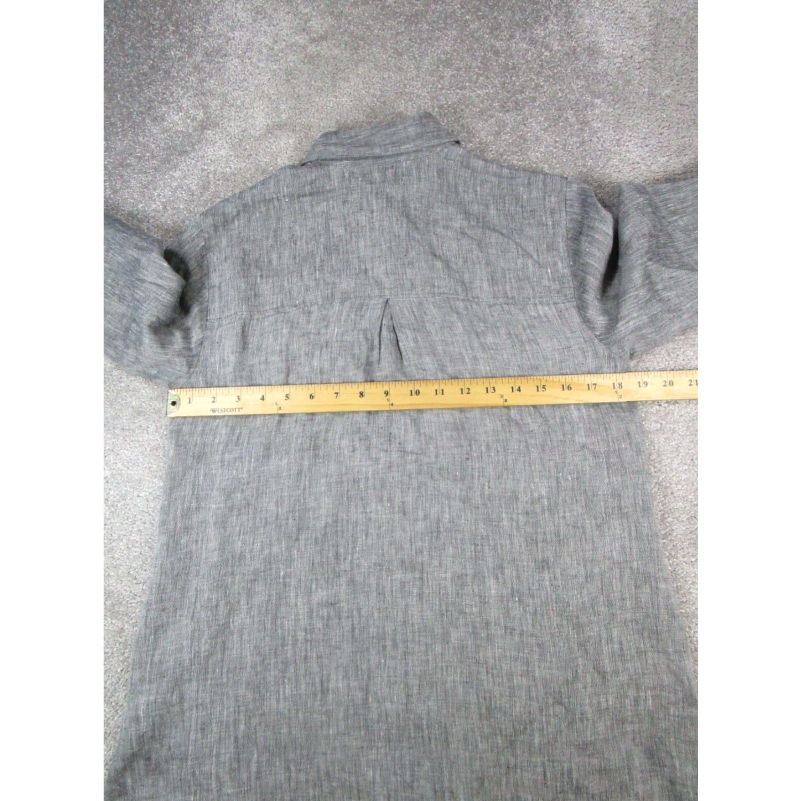 Vintage VINTAGE Hinson Wu Button-Up Shirt Women Small Gray Linen Long Sleeve Collar Size S / US 4 / IT 40 - 5 Thumbnail