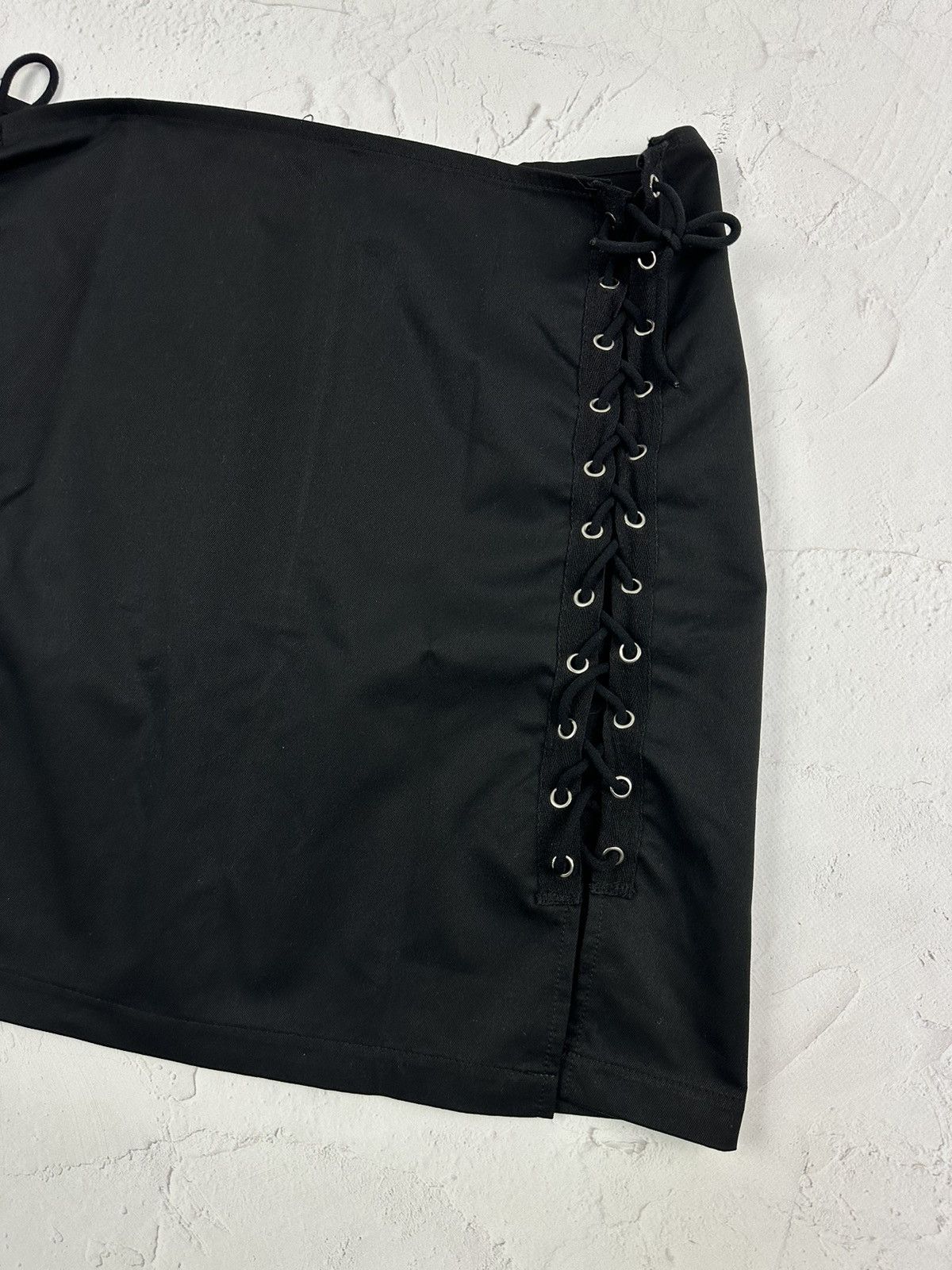 Japanese Brand × Vintage Vintage Black Mini Skirt Size 29" - 4 Thumbnail