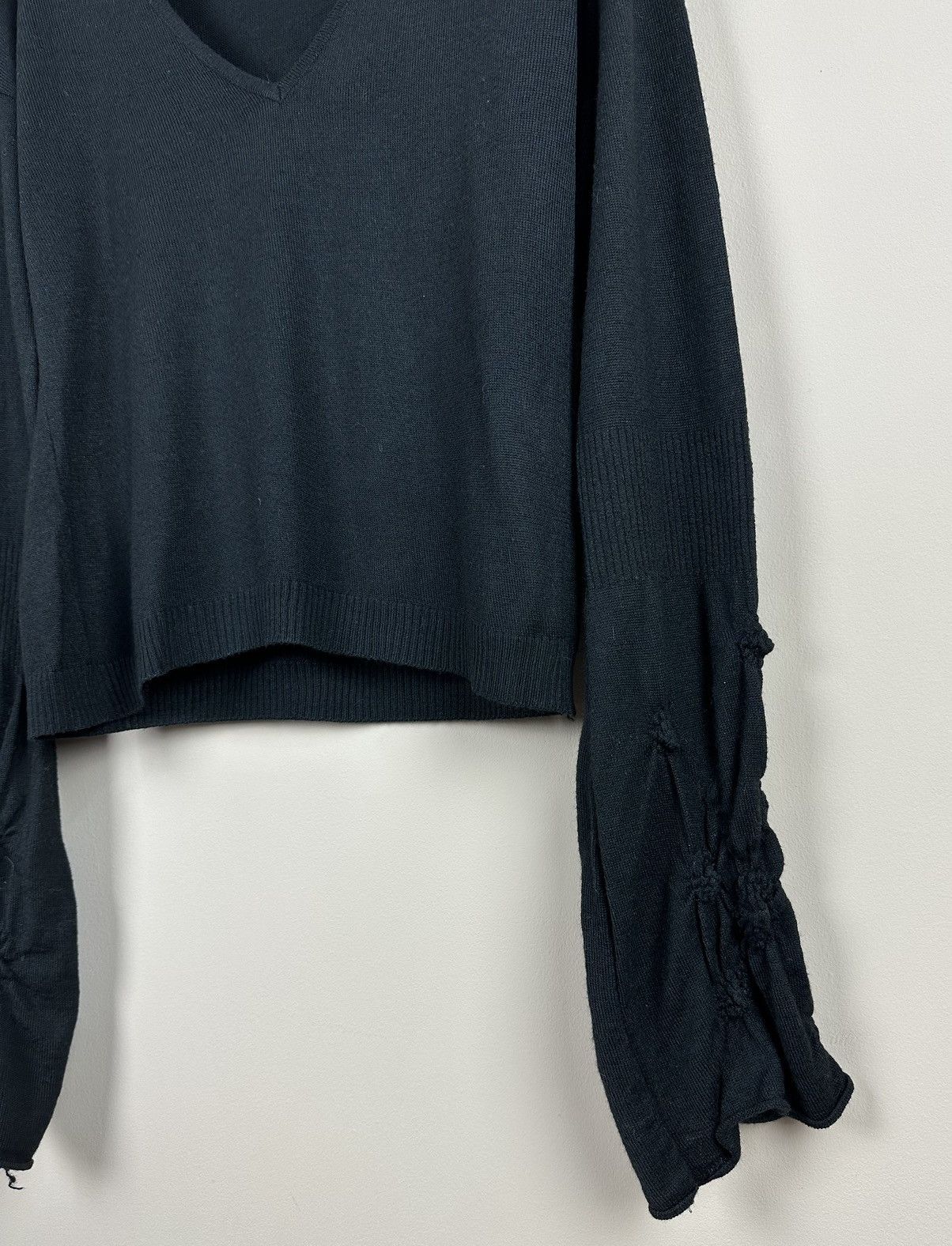 Versace Jeans Couture × Vintage Gianni Versace Jeans Couture vintage black sweater ruffled Size M / US 6-8 / IT 42-44 - 8 Thumbnail