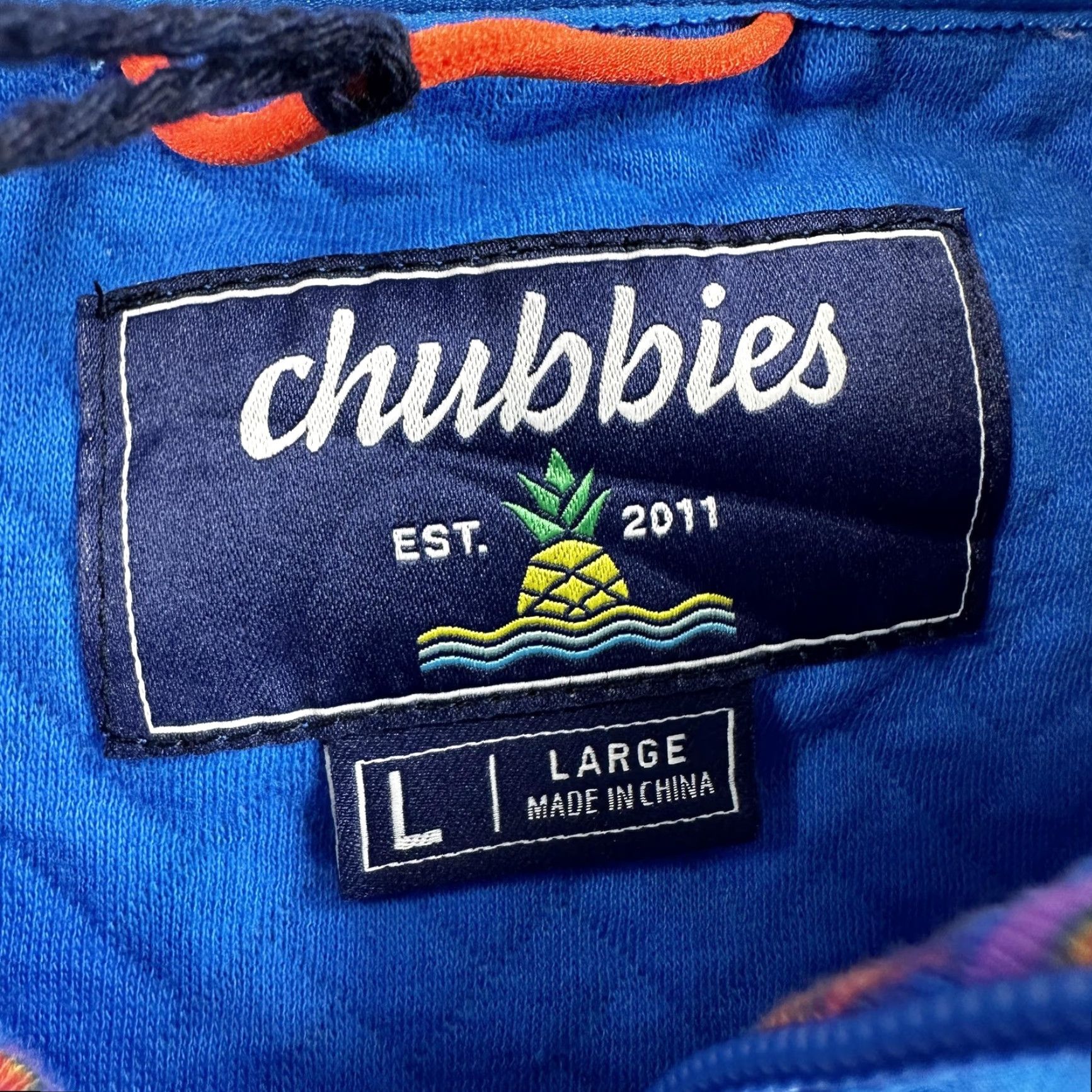 Chubbies Chubbies Sweatshirt Mens L 1/4 Zip Pullover Multicolor Floral Tropical Knit Pockets Mock Neck Quilted Seasonal Fall Winter Spring Size US L / EU 52-54 / 3 - 3 Thumbnail