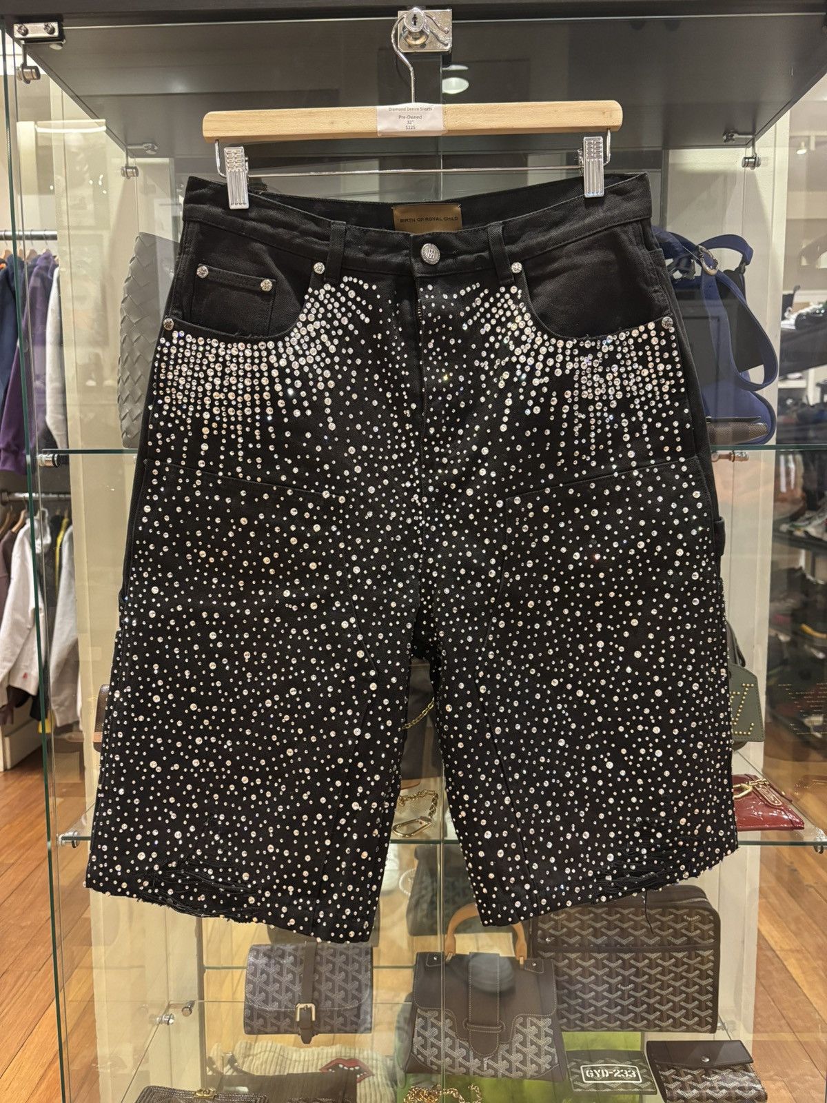 Birth of Royal Child Birth Of A Royal Child Rhinestone Double Knee Canvas Shorts Size US 31 - 1 Thumbnail