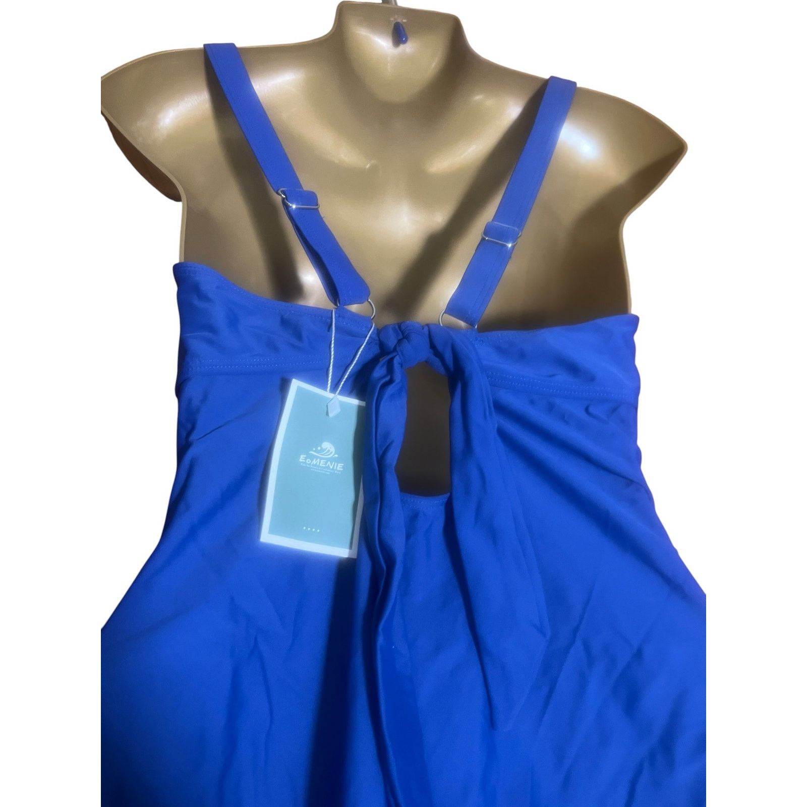 Other Eomenie NWT Blue & White Swimsuit Sz Large Adjustable Strap Size ONE SIZE - 5 Thumbnail