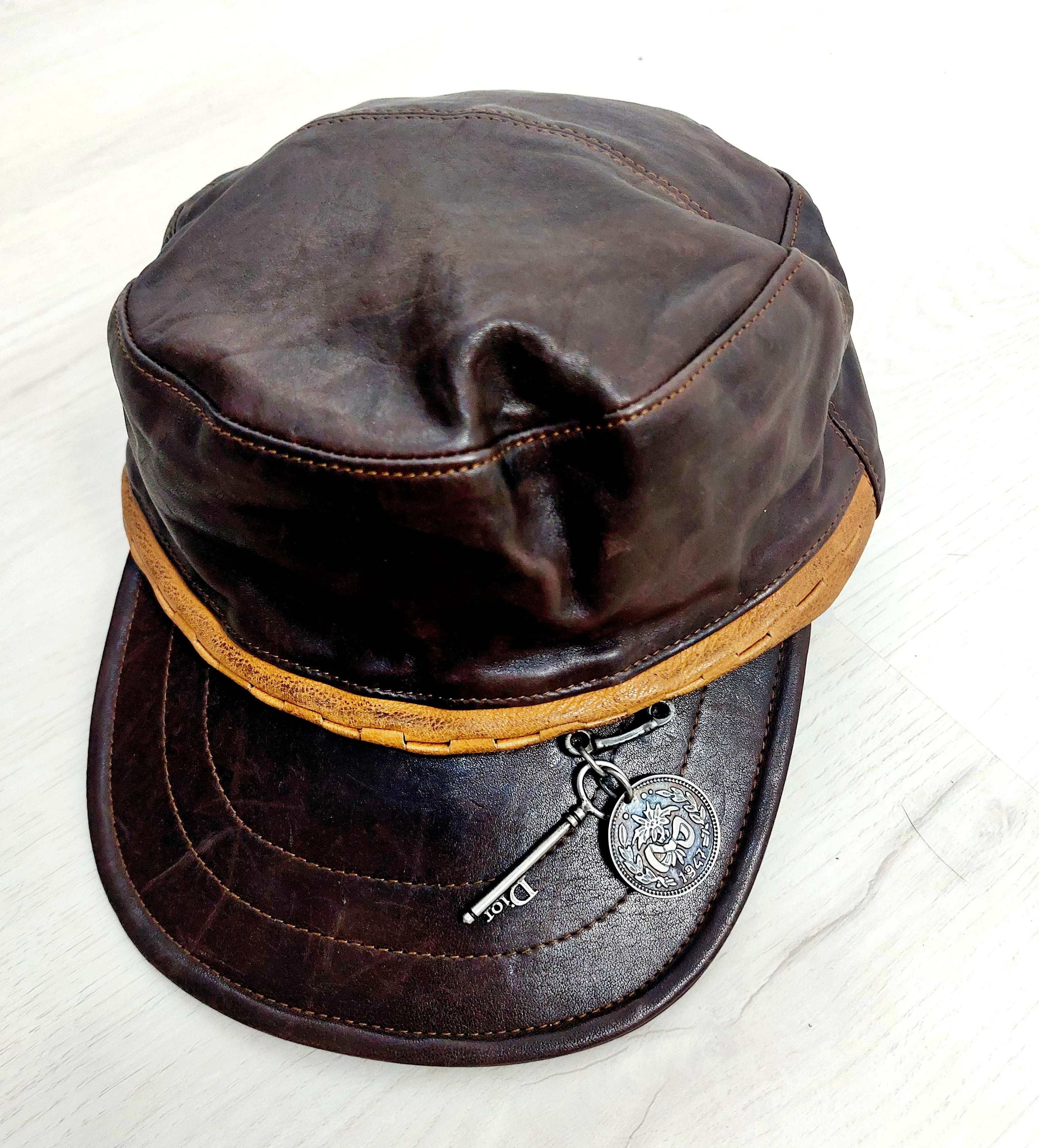 Dior Christian Dior Charm Coin Galliano Calfskin Newsboy Cap Hat Size ONE SIZE - 1 Thumbnail