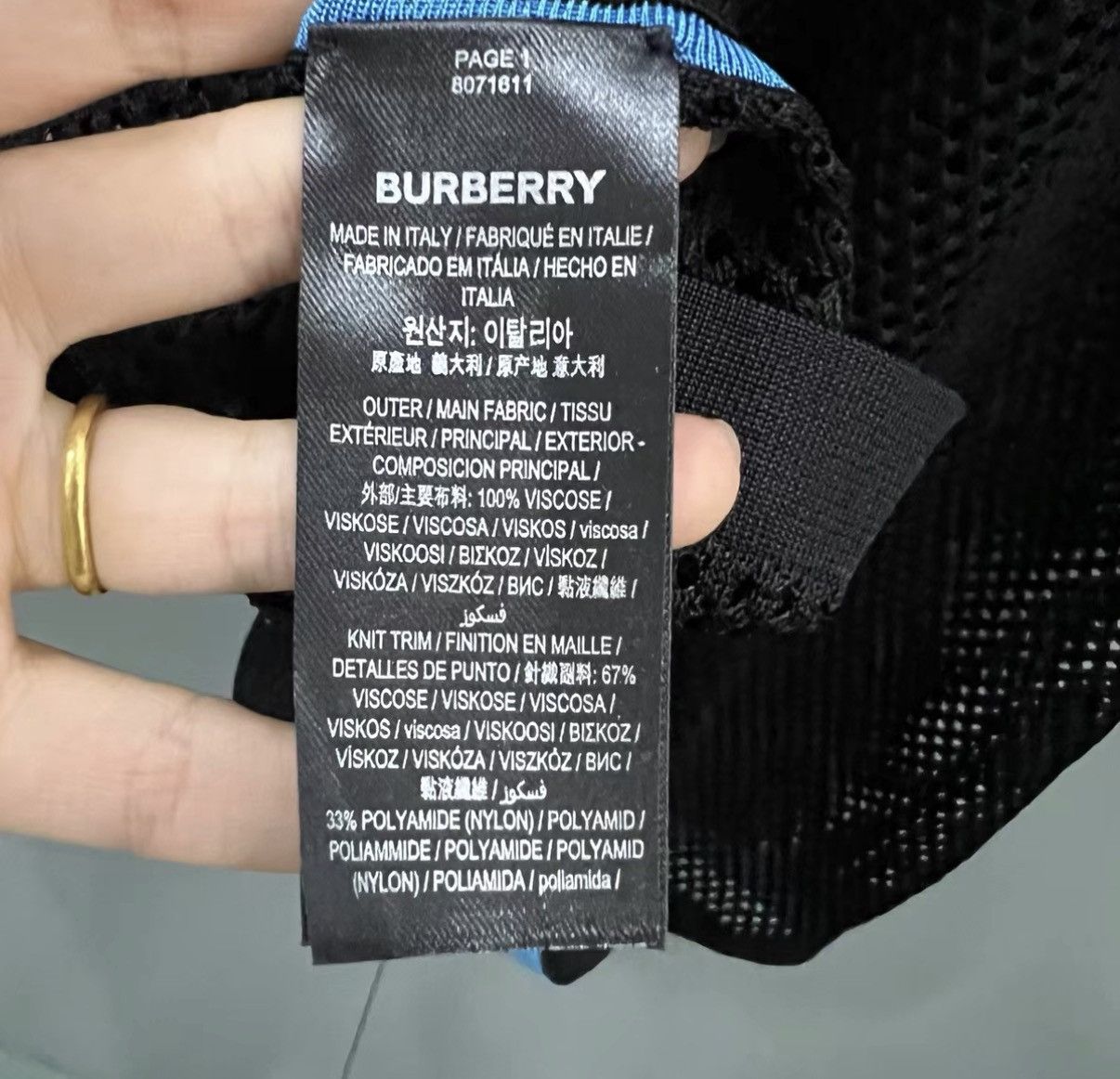 Burberry Burberry Black Mesh Crew Neck Short-Sleeve T-shirt J41 Size US XXL / EU 58 / 5 - 3 Thumbnail
