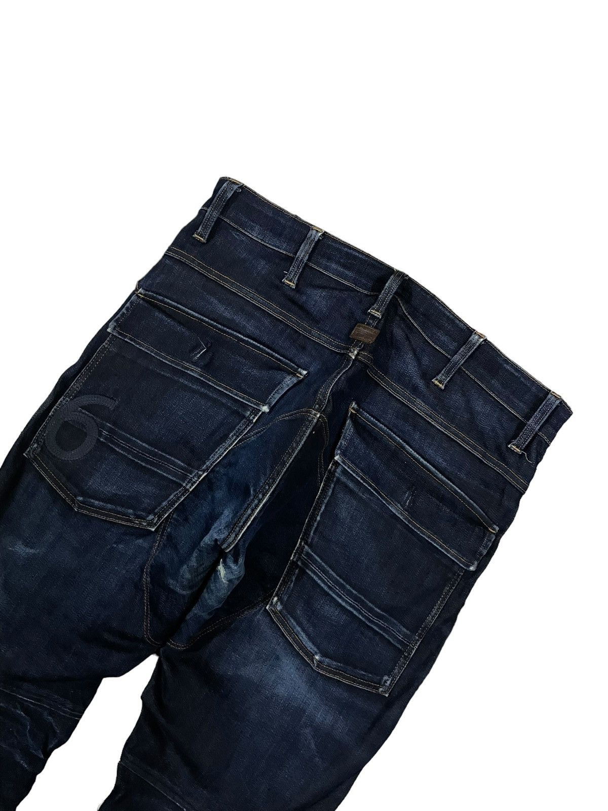 G-Star Vintage G Star Raw Double Knee Denim Pad Biker Pants Jeans Size US 33 - 6 Thumbnail