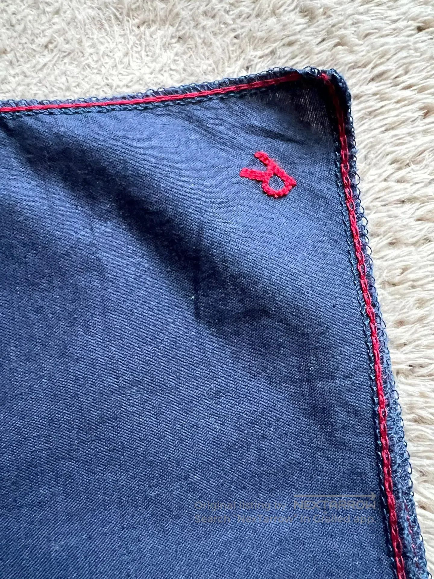 45rpm 45r Indigo Dyed Square Scarf. Size ONE SIZE - 2 Thumbnail