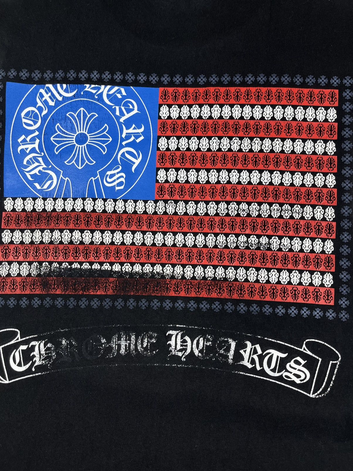 Chrome Hearts Chrome Hearts Vintage USA American Flag Cutout Pocket Tshirt Size US L / EU 52-54 / 3 - 3 Thumbnail