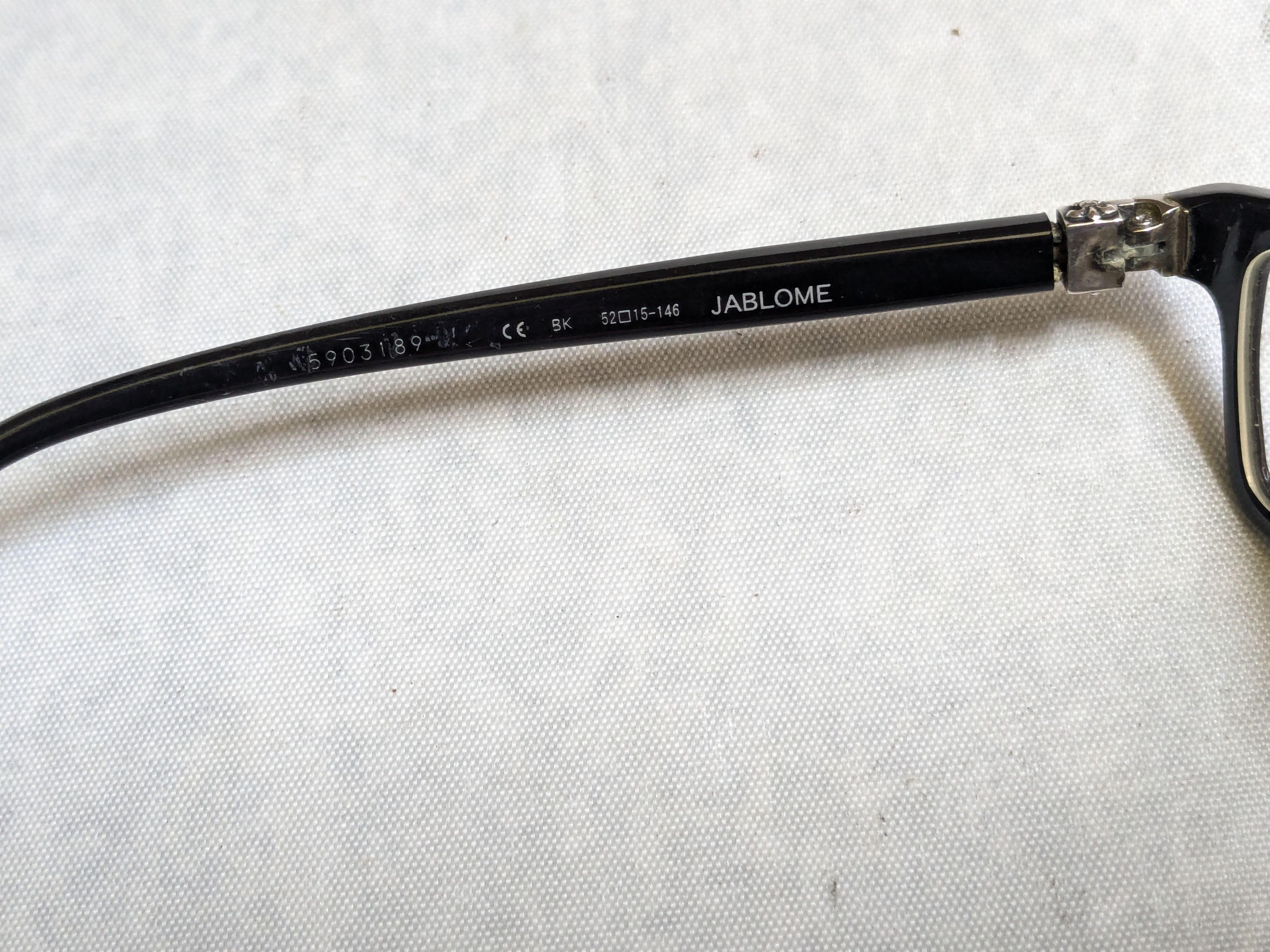 Chrome Hearts Chrome Hearts Jablome Glasses Black Sterling Silver Cross Size ONE SIZE - 11 Thumbnail