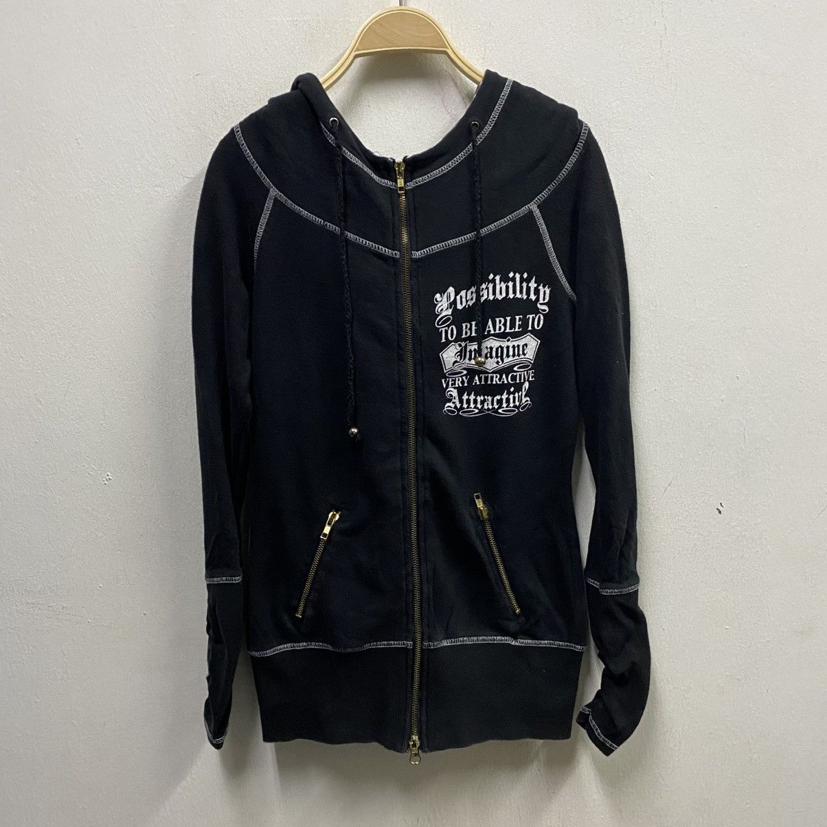 Japanese Brand Japanese Brand Real Ma*rs Gothic Punk Full Zip Hoodie Size US S / EU 44-46 / 1 - 1 Thumbnail