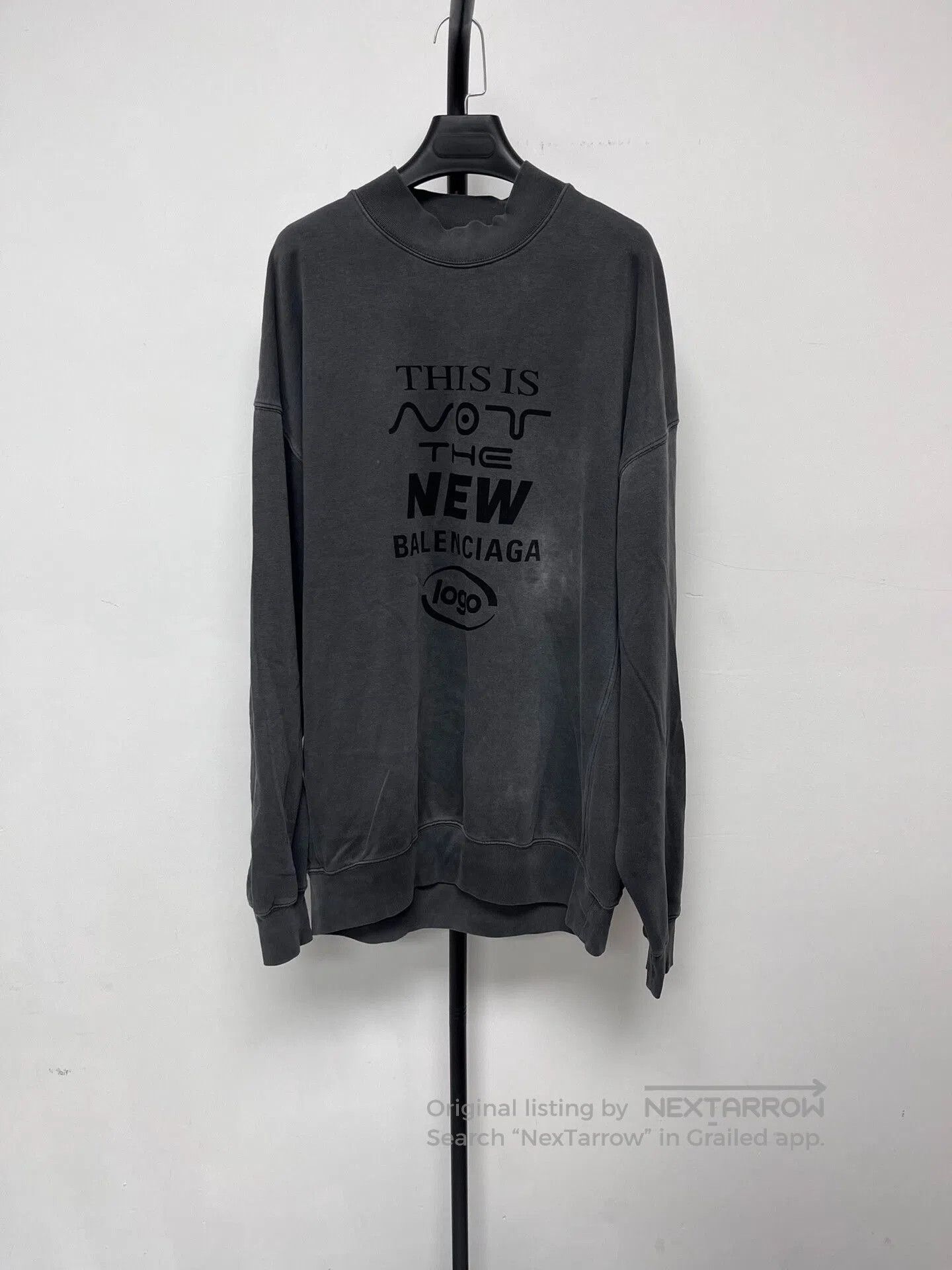 Balenciaga Balenciaga Gray Eco Logo Long Sleeve Sweatshirt. Size US XS / EU 42 / 0 - 1 Thumbnail