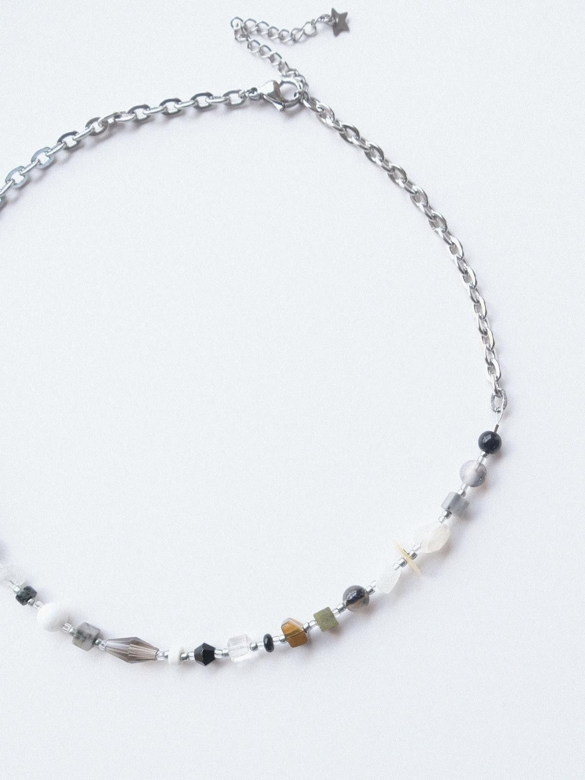 Handmade Natural Stone with Stainless Steel Handmade Beaded Necklace Size ONE SIZE - 3 Thumbnail