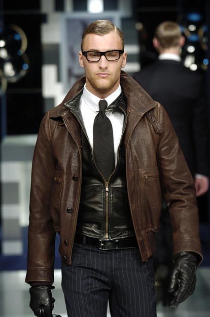 Dolce & Gabbana F/W 2005 RUNWAY DOUBLE LAYERED LEATHER JACKET Size US M / EU 48-50 / 2 - 1 Thumbnail
