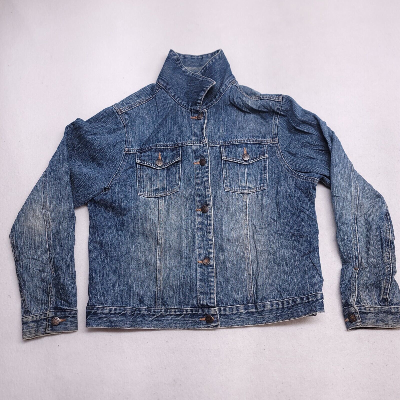 Sonoma Sonoma Button Up Denim Long Sleeve Jacket Womens Size L Blue Size L / US 10 / IT 46 - 2 Thumbnail