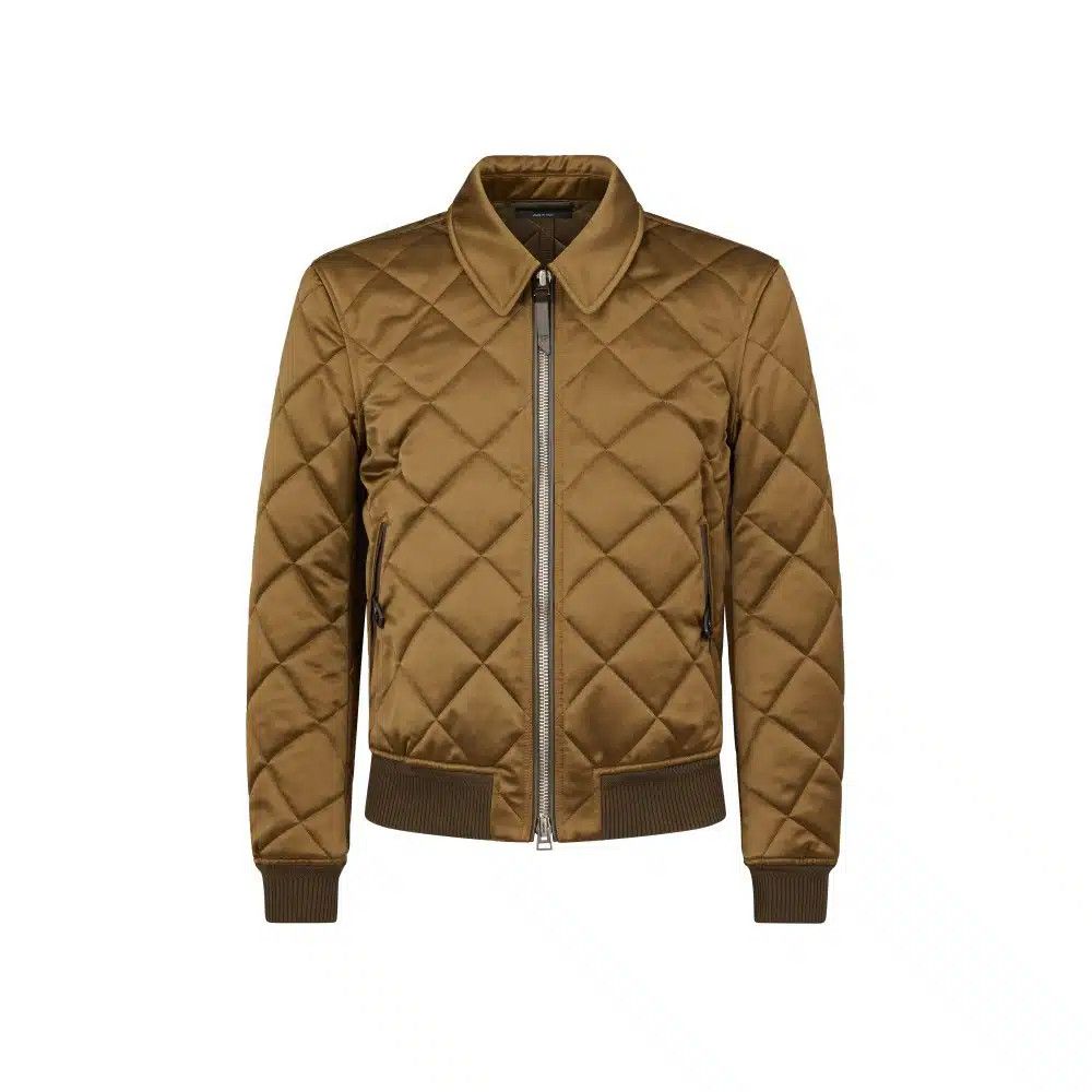 Tom Ford o1loc1c0525 OBQ001 Quilted Satin Raglan Blouson Jacket Size US M / EU 48-50 / 2 - 1 Thumbnail