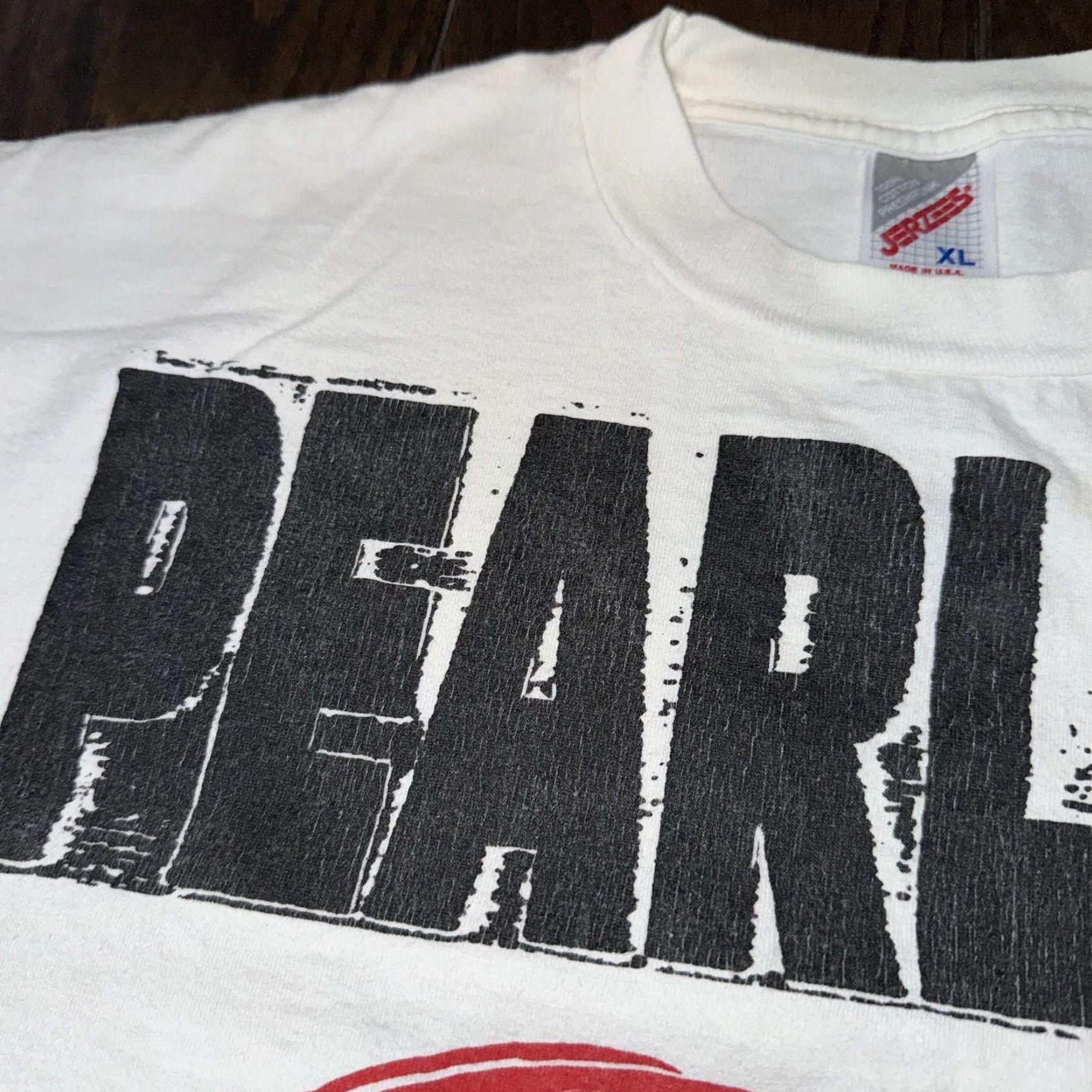Jerzees VINTAGE Pearl Jam Don't Give Up 1992 European Tour Graphic Tee Shirt Men XL White Size US XL / EU 56 / 4 - 3 Thumbnail