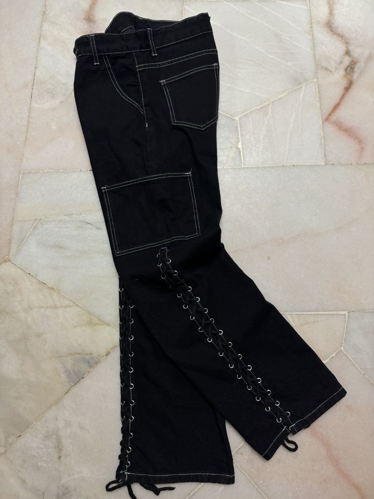 Tornado Mart 💥LACE-UP💥BAGGY💥JAPANESE LACE-UP SICK CARGO BY SHEIN PUNK Size US 26 / EU 42 - 9 Thumbnail