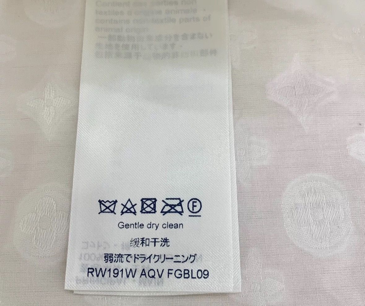 Louis Vuitton LV white floral printed long sleeved shirt