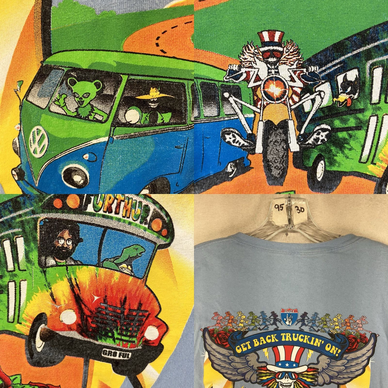 Vintage VINTAGE Grateful Dead T Shirt Fare Thee Well Music Tour 2021 Medium Still Truckin' USA Size US M / EU 48-50 / 2 - 9 Thumbnail
