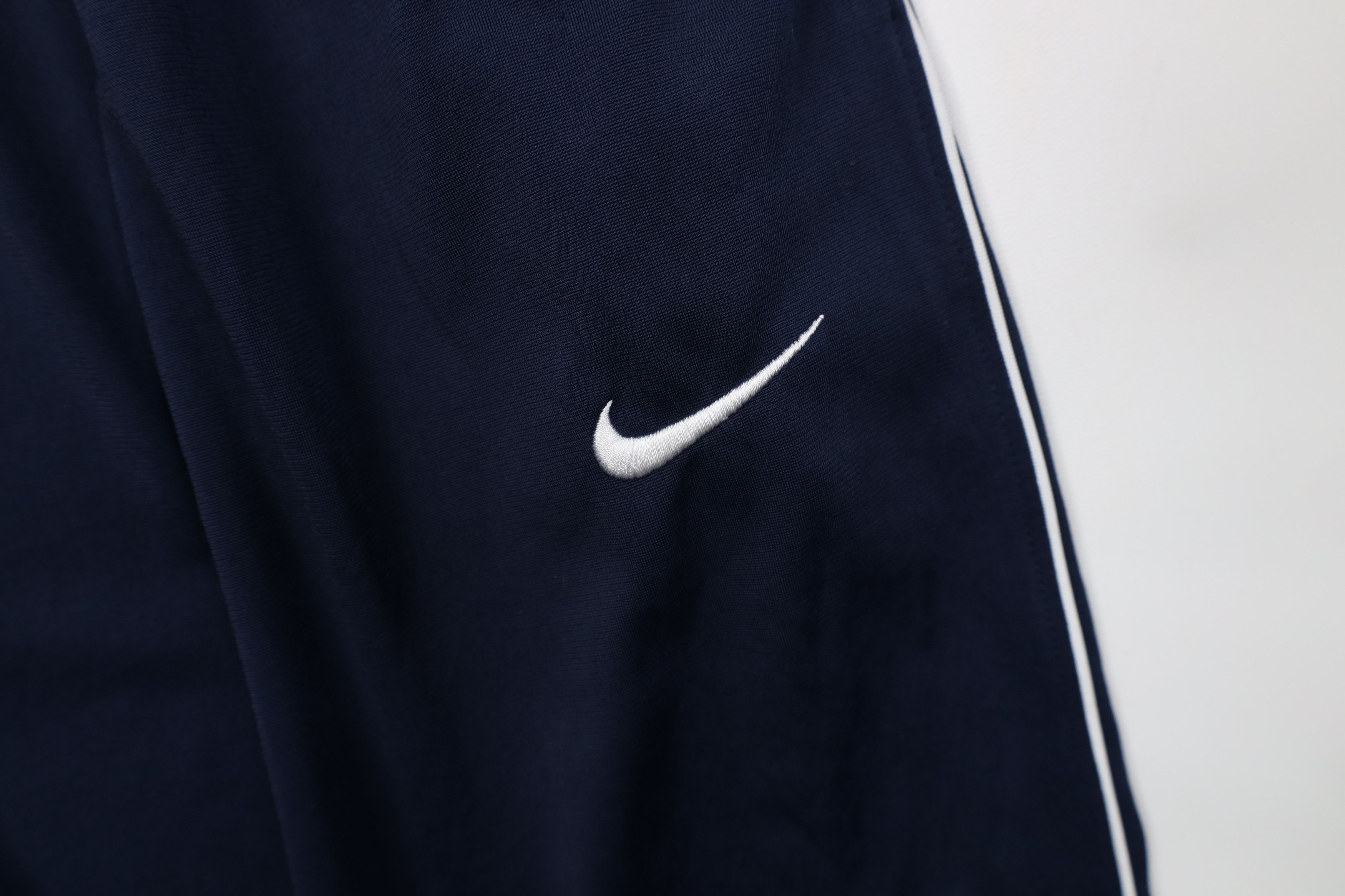 Nike Vintage Nike Mini Swoosh Striped Wide Leg Pants Navy Blue Size US 38 / EU 54 - 8 Thumbnail