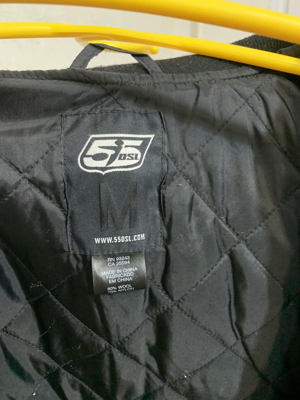 55DSL × Diesel × Vintage 55DSL Vintage Diesel Black Wool Bomber Jacket Nylon Sleeves Size US M / EU 48-50 / 2 - 9 Thumbnail