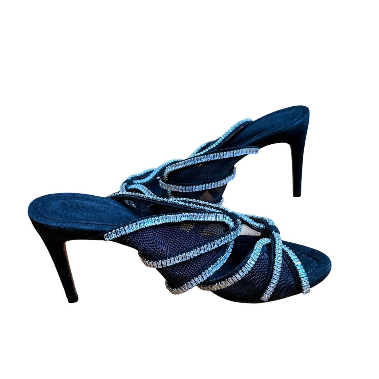 Alexandre Birman Alexandre Birman Black Vivi 75 Suede & Amp Rhinestones Mule Size US 8.5 / IT 38.5 - 1 Thumbnail