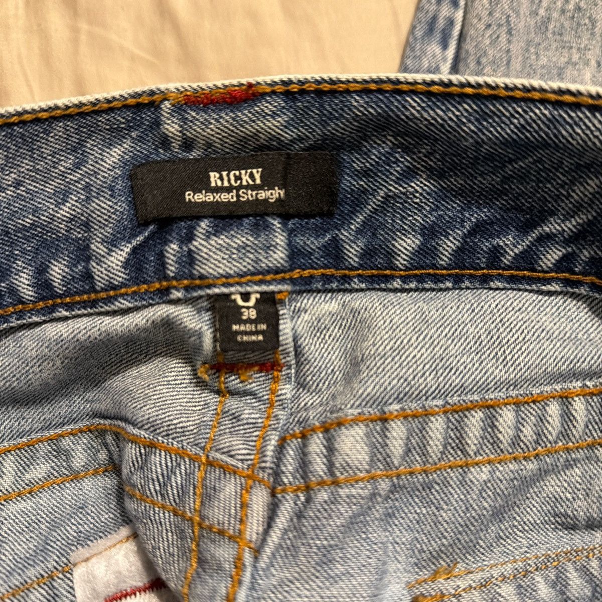 True Religion True Religion Ricky straight-leg denim jeans "EREL." Size US 38 / EU 54 - 3 Thumbnail