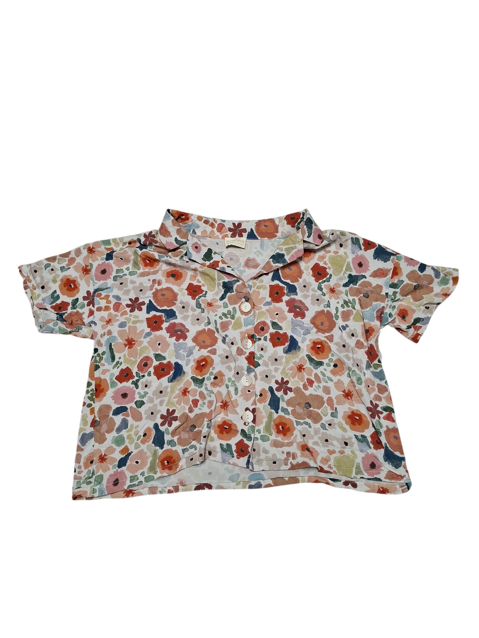 Other MUS BOMBON MADE IN SPAIN FLOWERS VISCOSE LADY`S SHIRT Size L / US 10 / IT 46 - 1 Thumbnail
