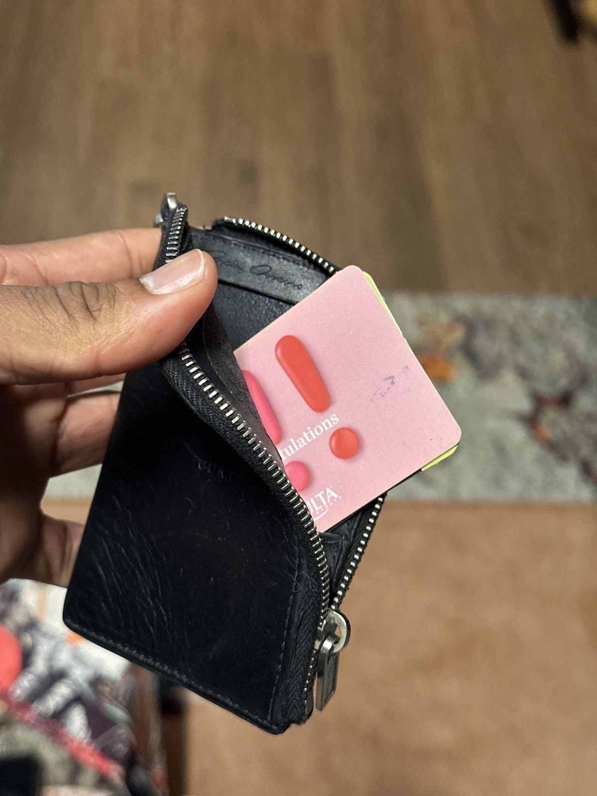 Rick Owens Leather “Cunt” card holder wallet Size ONE SIZE - 2 Thumbnail