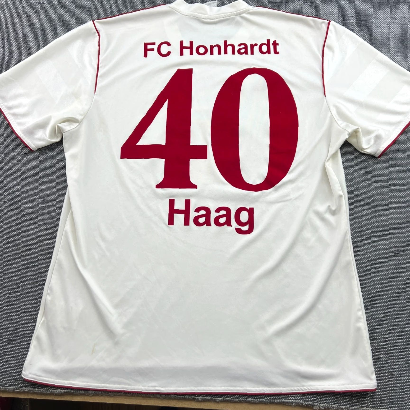 Adidas adidas FC Honhardt 2012 Football Jersey Haag Mens Large White Jersey Shirt Mens L Adidas White Football Size US L / EU 52-54 / 3 - 3 Thumbnail