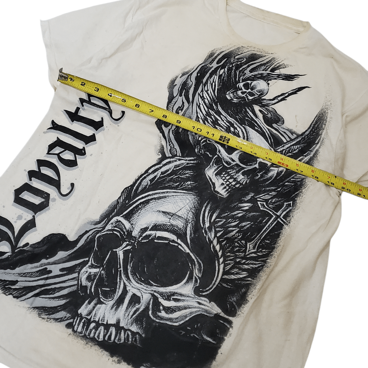 Vintage Y2K Loyalty Skull & Wings Collage T-Shirt Size US L / EU 52-54 / 3 - 4 Thumbnail