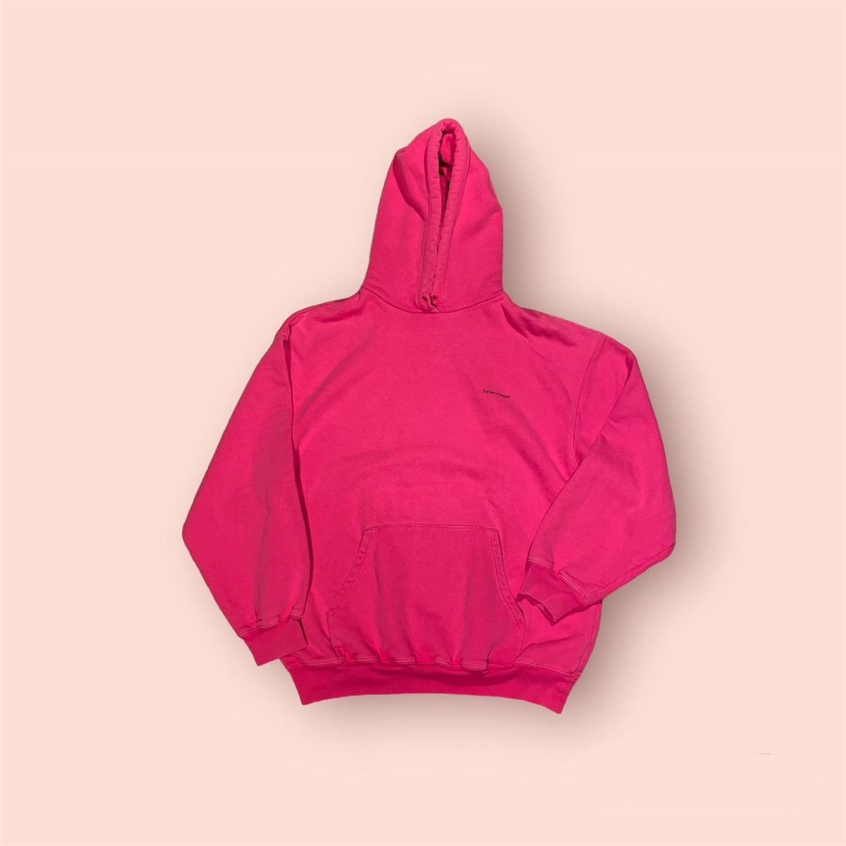 image of Balenciaga Copyright Logo Hoodie Demona Pink, Women's (Size Medium)